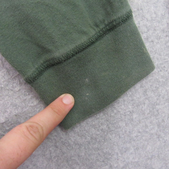 Abercrombie & Fitch Mens Pullover Hoodie M Green Pocket 100% Cotton - Picture 3 of 12